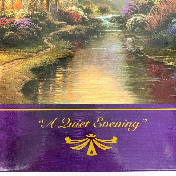 Sealed Thomas Kinkade A QUIET EVENING 1000 Piece PUZZLE Caeco 27" X 20" - Picture 3 of 6